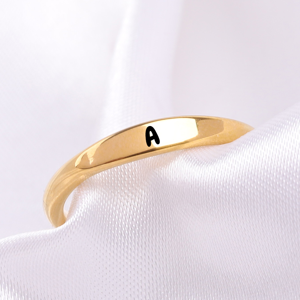 Initial Ring Custom - Ladies Elegant Mini Ring with 26