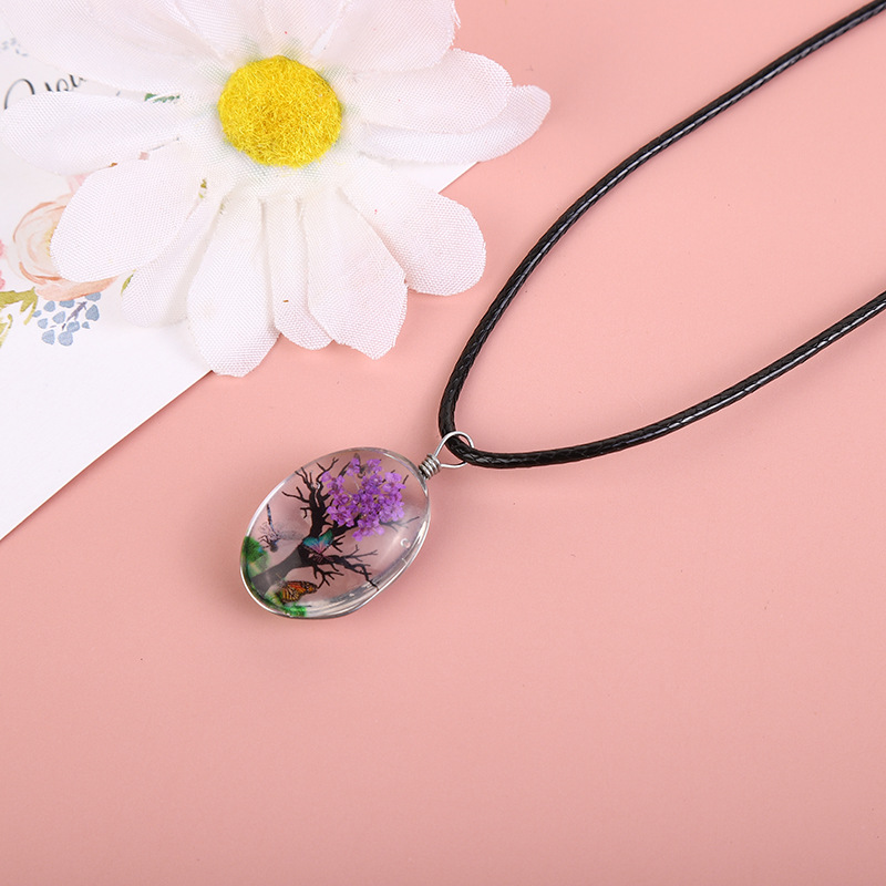Real Dried Flower Baby's Breat - Birth Flower Necklace avis et prix