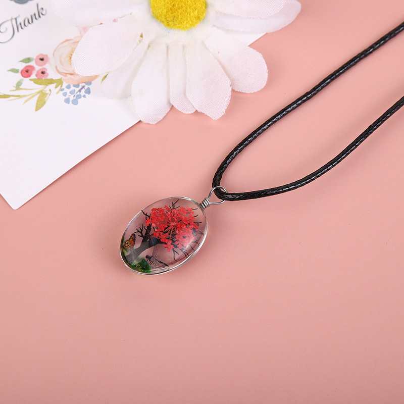 Real Dried Flower Baby's Breat - Birth Flower Necklace avis et prix