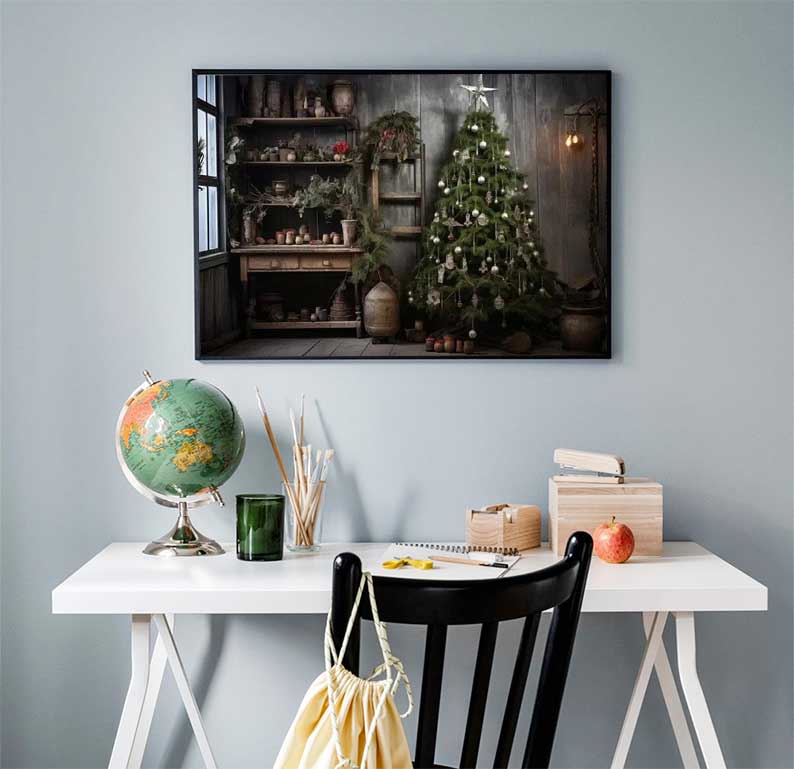 1pc frameless Large Christmas  - Family Tree Print avis et prix