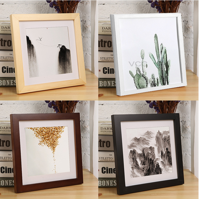 Classic Wooden Square Picture  - Engraved Wood Frame avis et prix