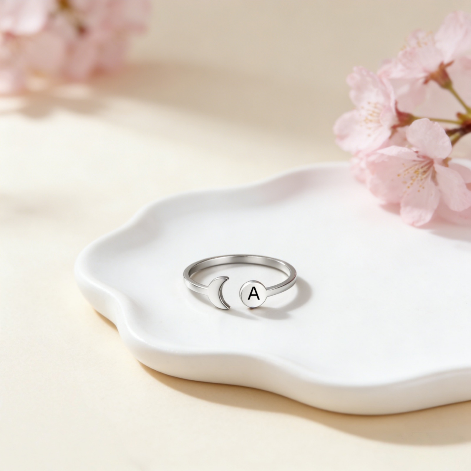 Customized Name A-Z Initial Re - Initial Ring Custom avis et prix