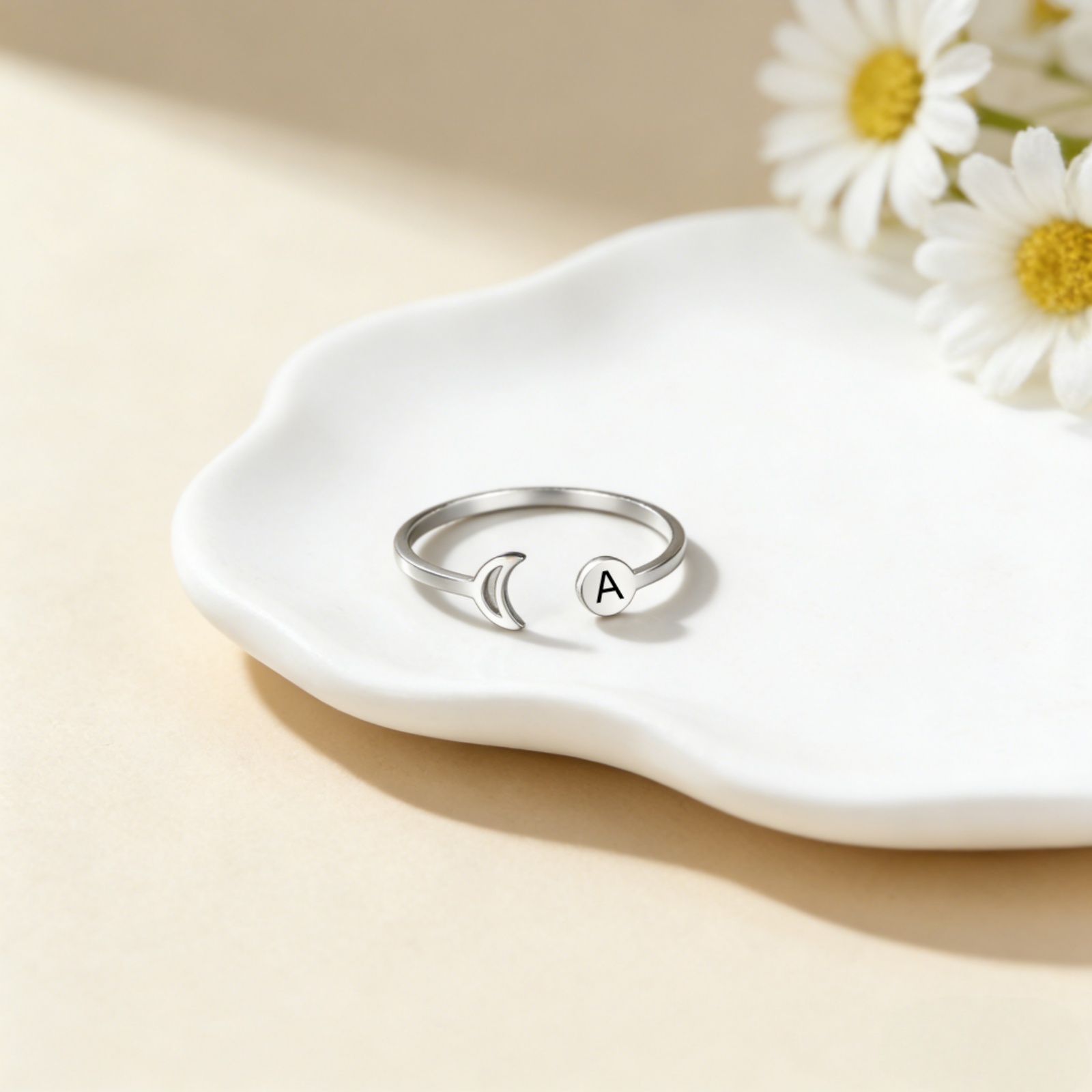 Customized Name A-Z Initial Re - Initial Ring Custom avis et prix