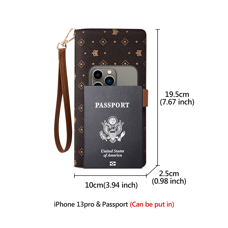 FOXER Women Long Wallet Card & - Monogram Keychain Leather avis et prix