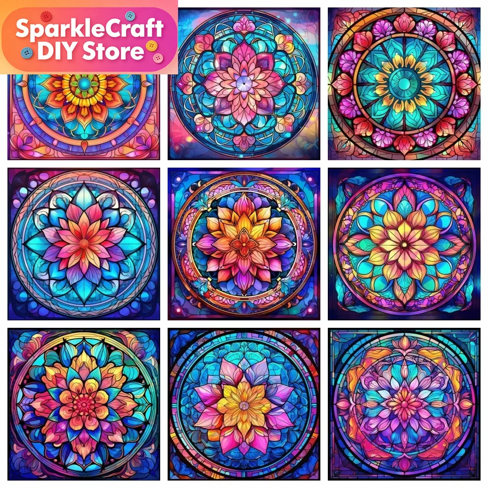 Diamond Painting Mandala Flowe - Photo Mosaic Print avis et prix