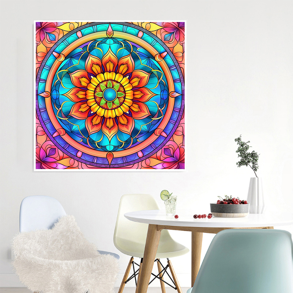 Diamond Painting Mandala Flowe - Photo Mosaic Print avis et prix