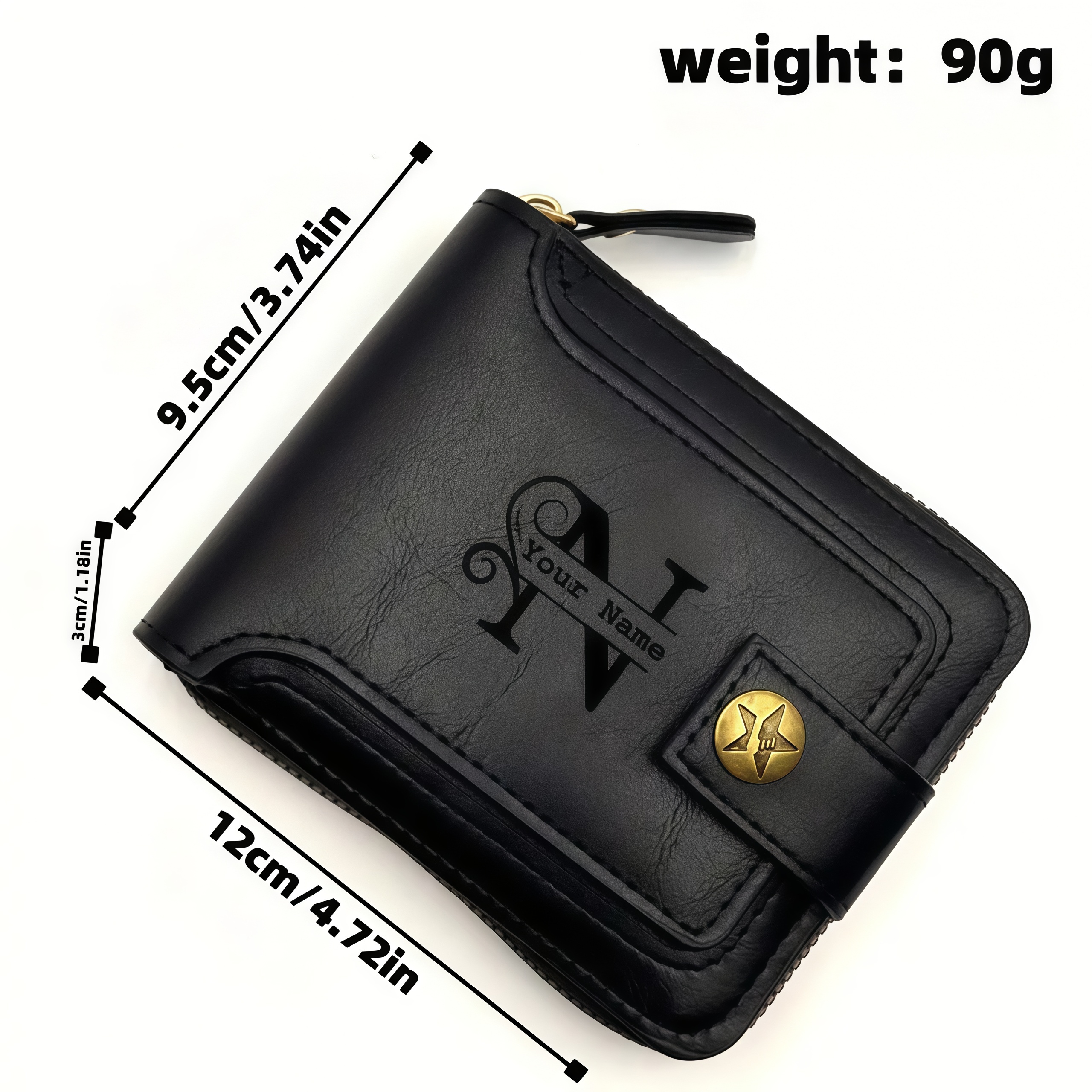 Men's Custom Wallet - Personal - Personalized Name Box avis et prix
