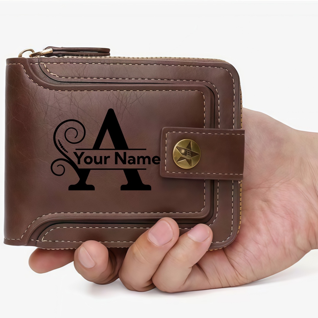 Men's Custom Wallet - Personal - Personalized Name Box avis et prix