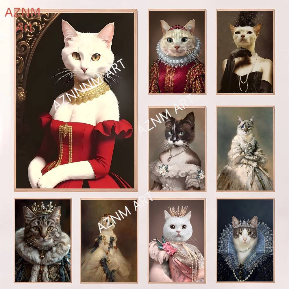 Renaissance Royal Cat Funny Po - Pet Portrait Custom avis et prix