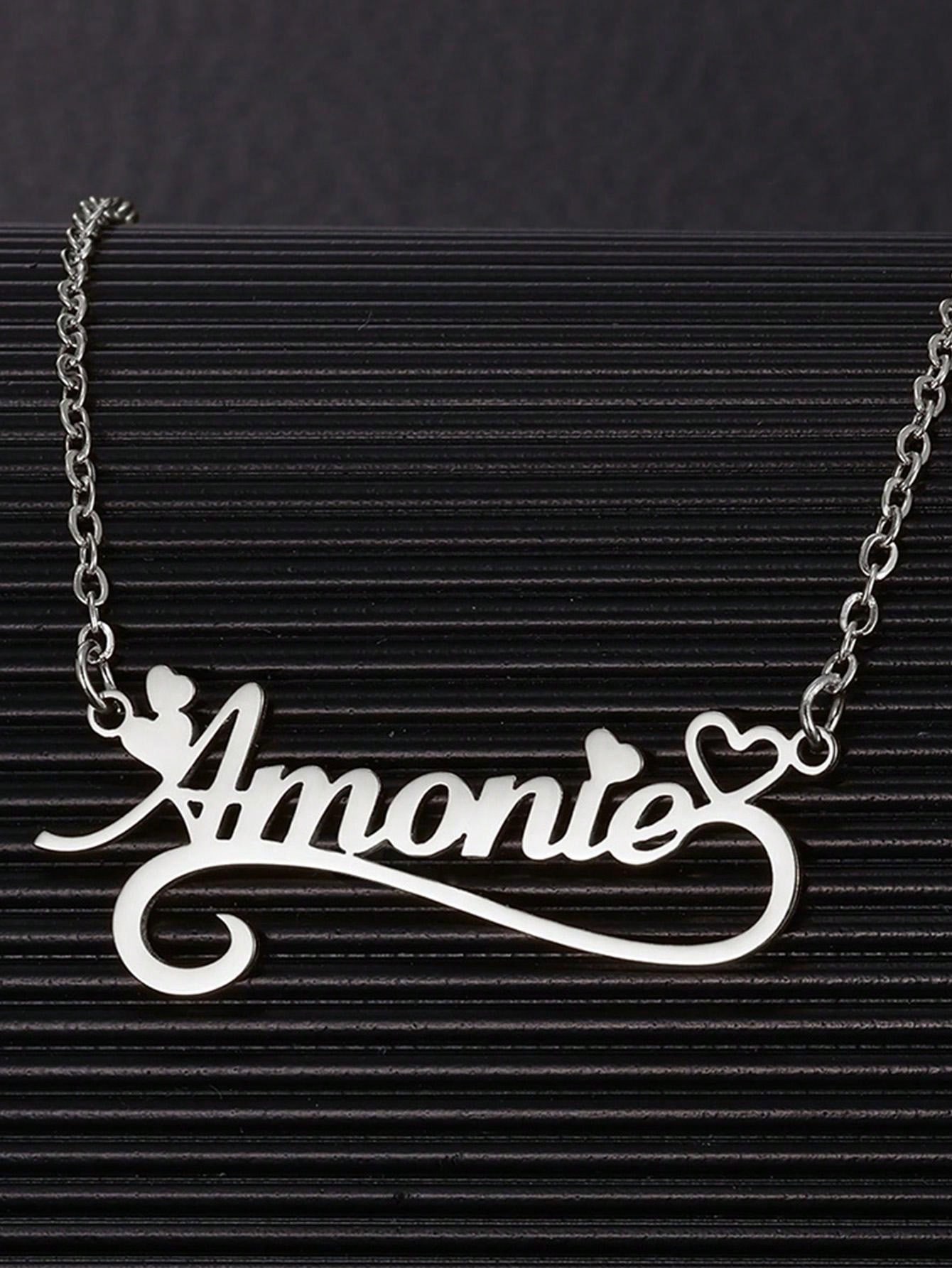 Custom Name Hollow Heart Neckl - Name Necklace Custom avis et prix