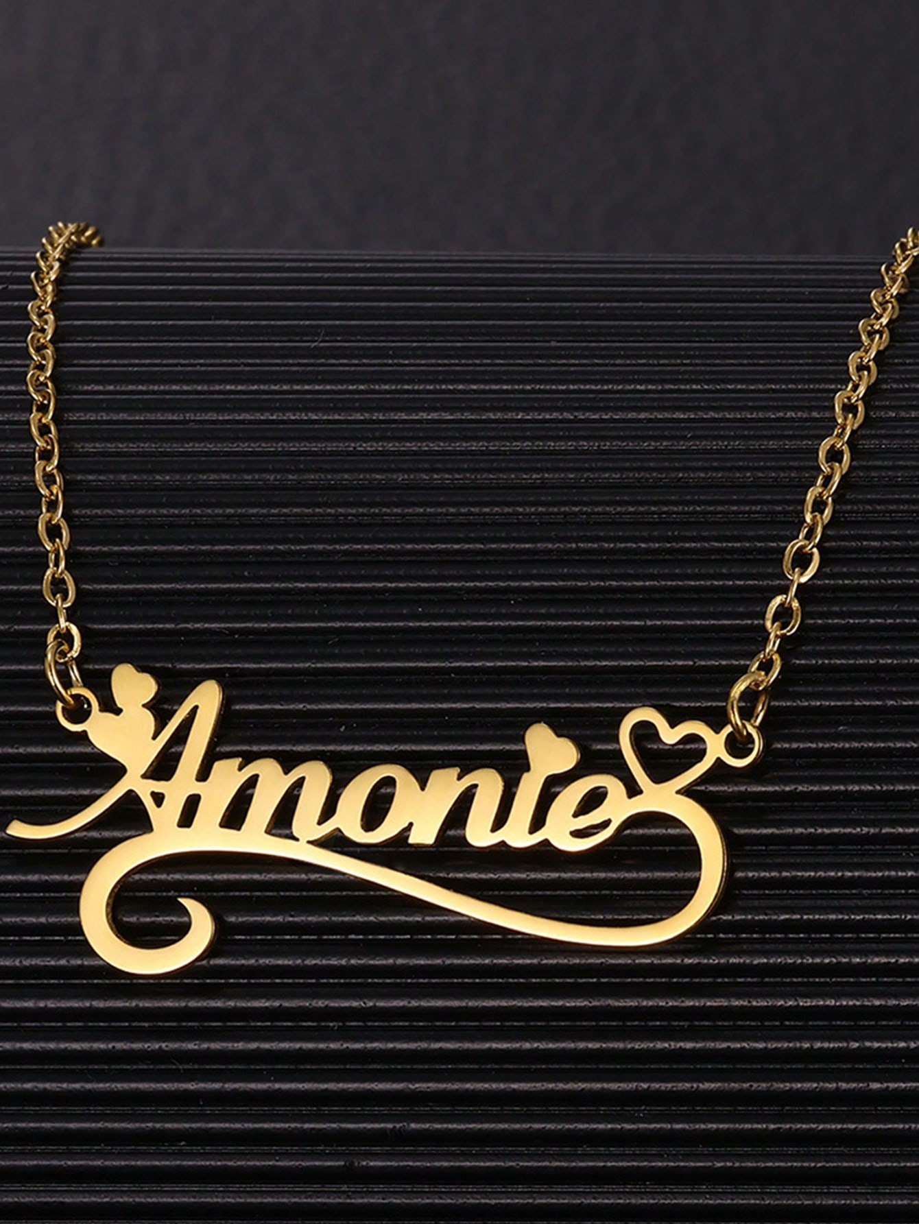 Custom Name Hollow Heart Neckl - Name Necklace Custom avis et prix