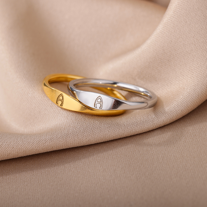 Tiny Initial Letter Rings For  - Initial Ring Custom avis et prix