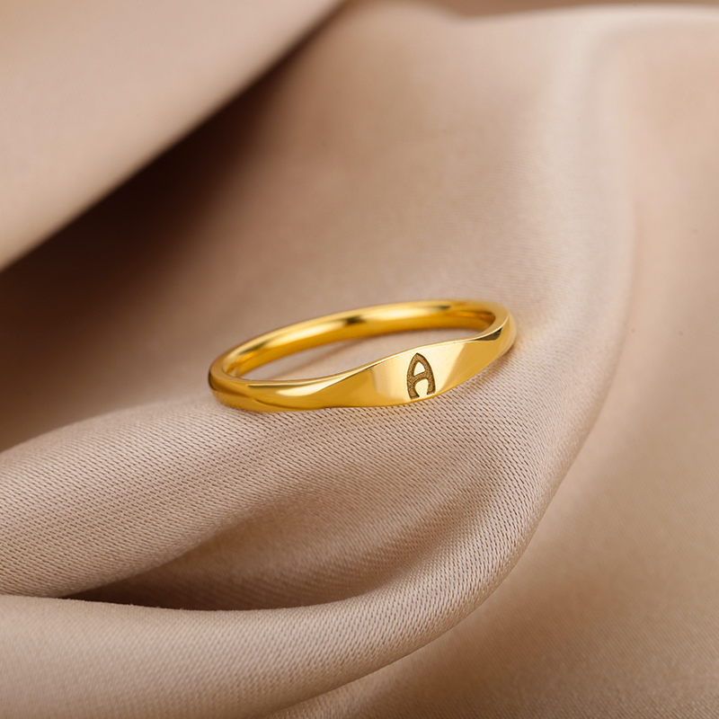 Tiny Initial Letter Rings For  - Initial Ring Custom avis et prix