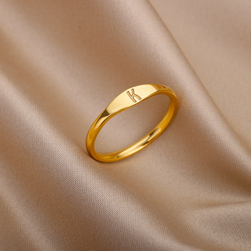 Tiny Initial Letter Rings For  - Initial Ring Custom avis et prix