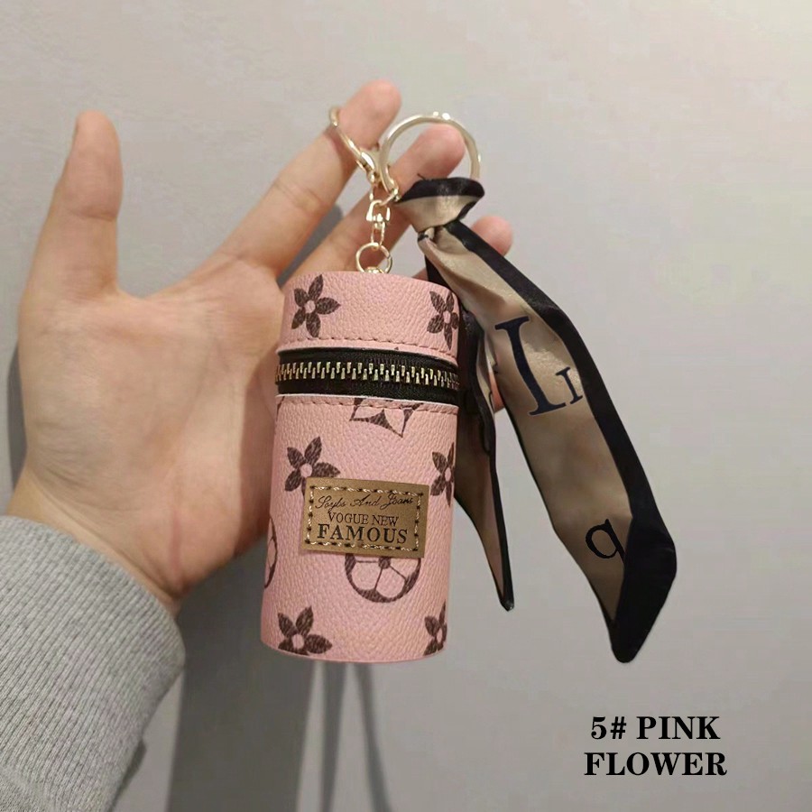 1pc Monogram Print Lipstick Ho - Monogram Keychain Leather avis et prix