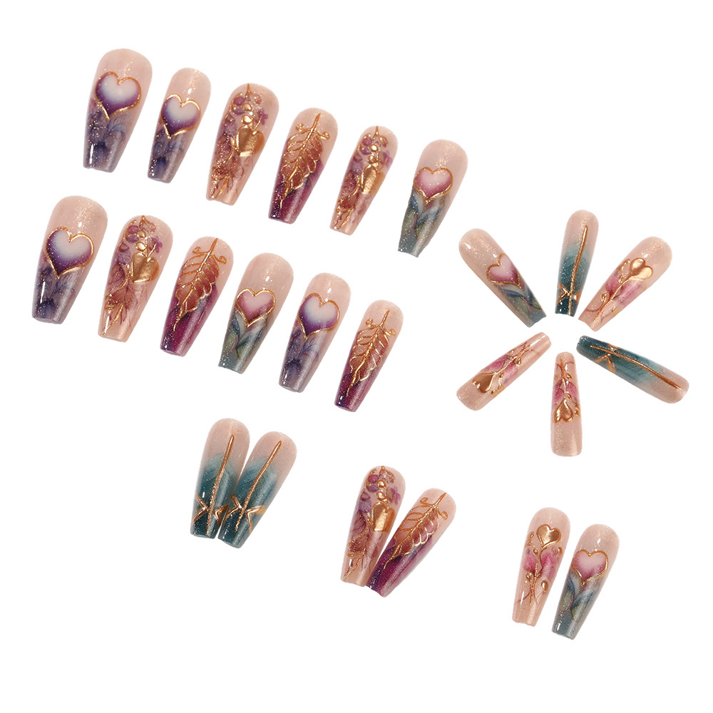 24pcs/set 3D fake nails for wo - Pressed Flower Art avis et prix