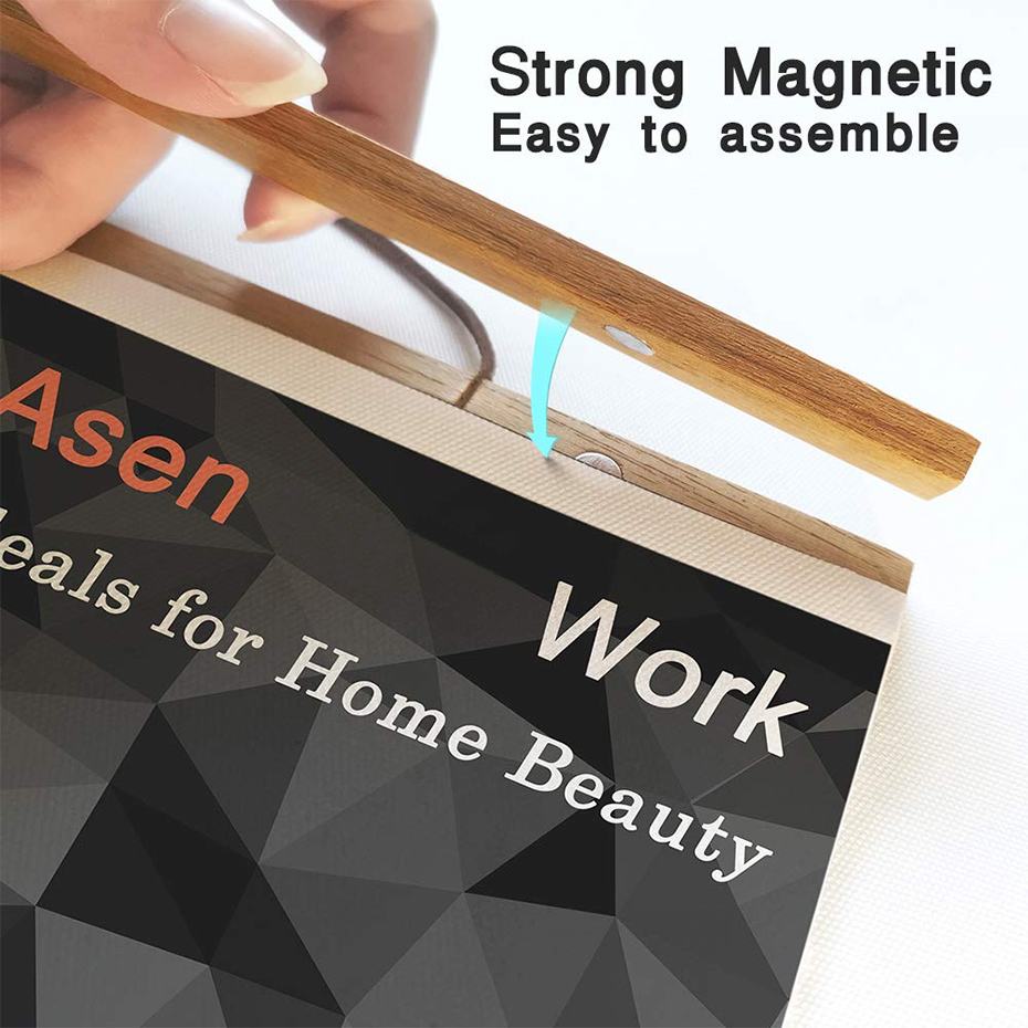 1PC Magnetic Wooden Picture Ha - Engraved Wood Frame avis et prix