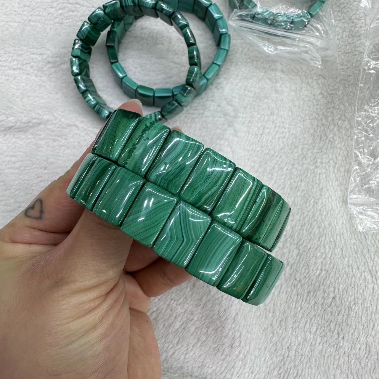 Genuine Natural Green Malachit - Coordinates Bracelet avis et prix