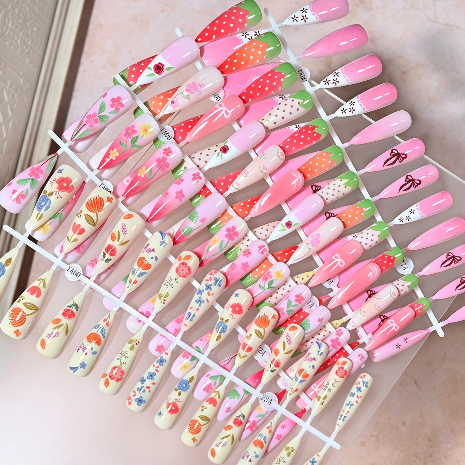120Pcs Long Almond Press On Na - Pressed Flower Art avis et prix