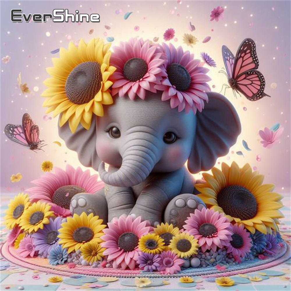 Evershine Elephant Diamond Pai - Photo Mosaic Print avis et prix