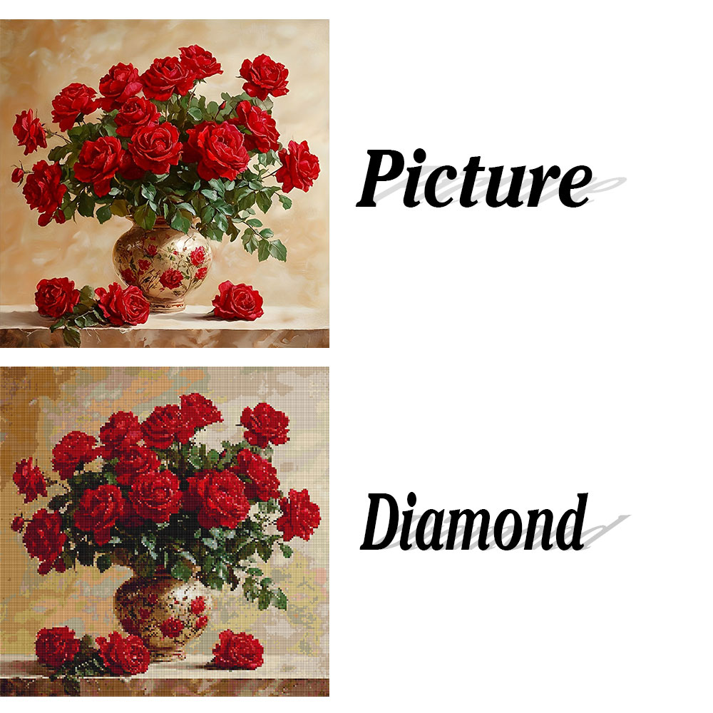 Rose Diamond Painting Full Squ - Photo Mosaic Print avis et prix