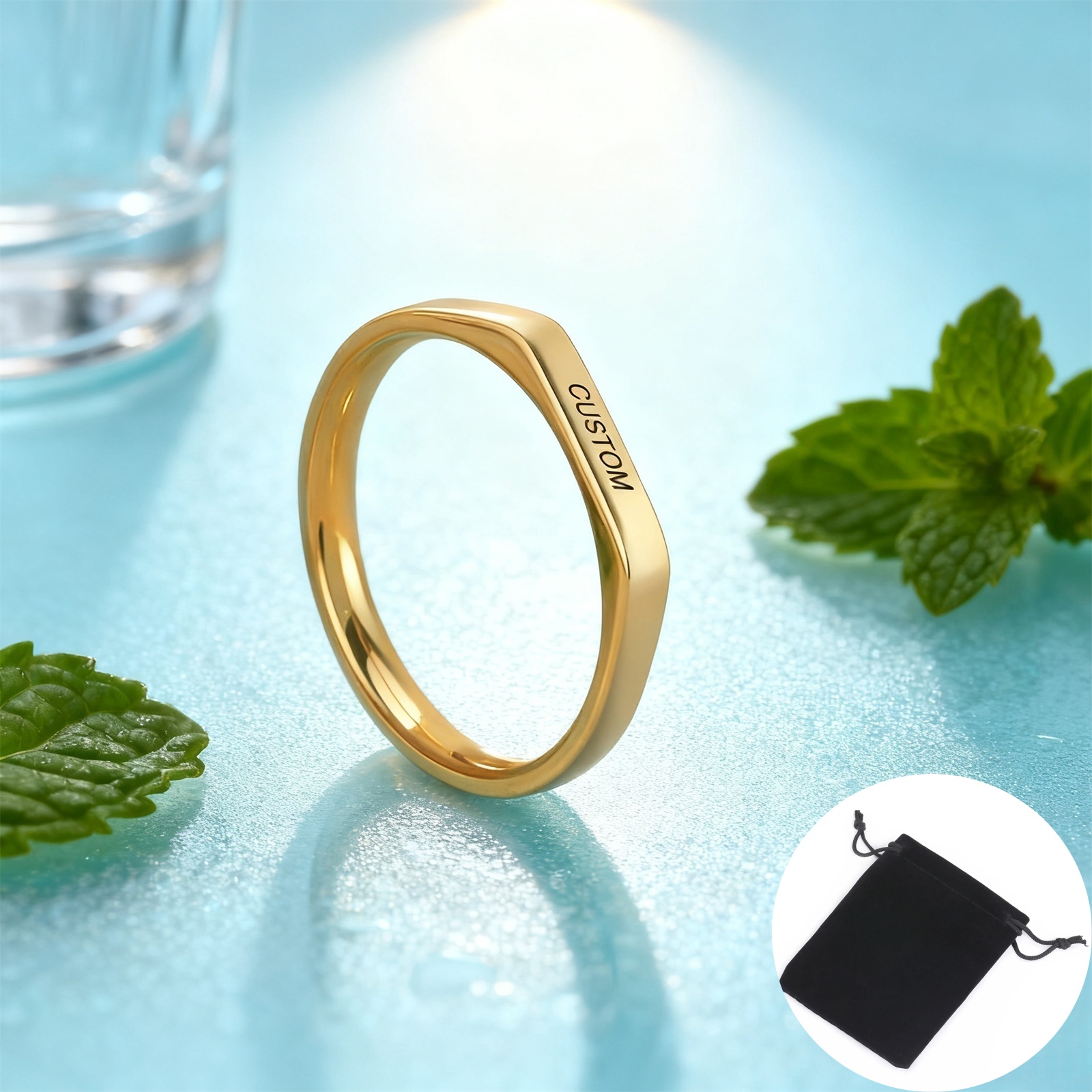 Customized Date Name Ring Stai - Initial Ring Custom avis et prix