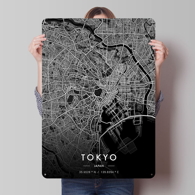Tokyo City Map Dark Printed Po - Custom Map Poster avis et prix