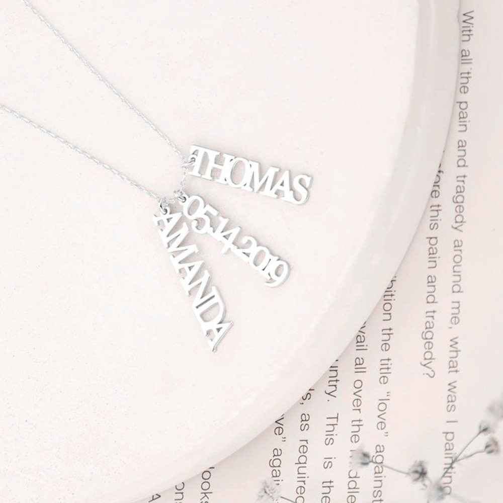 Custom Multiple Name Necklace  - Birth Flower Necklace avis et prix