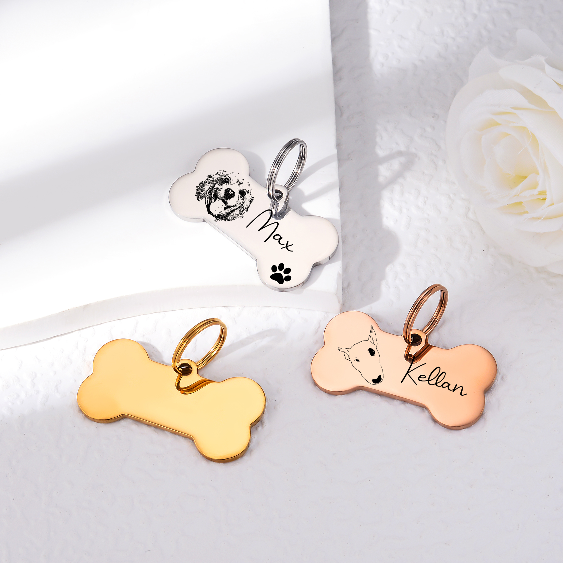 Custom Bone Dog Keychain Engra - Pet Portrait Custom avis et prix