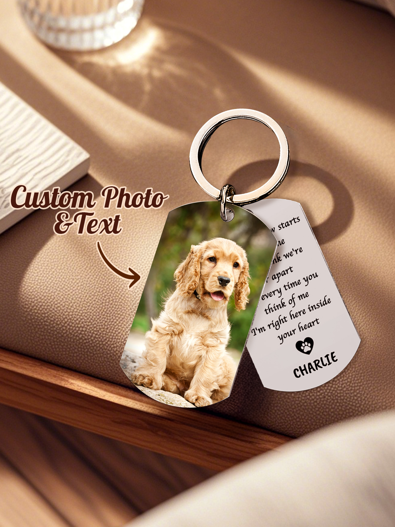 Personalized Pet Photo Keychai - Pet Portrait Custom avis et prix
