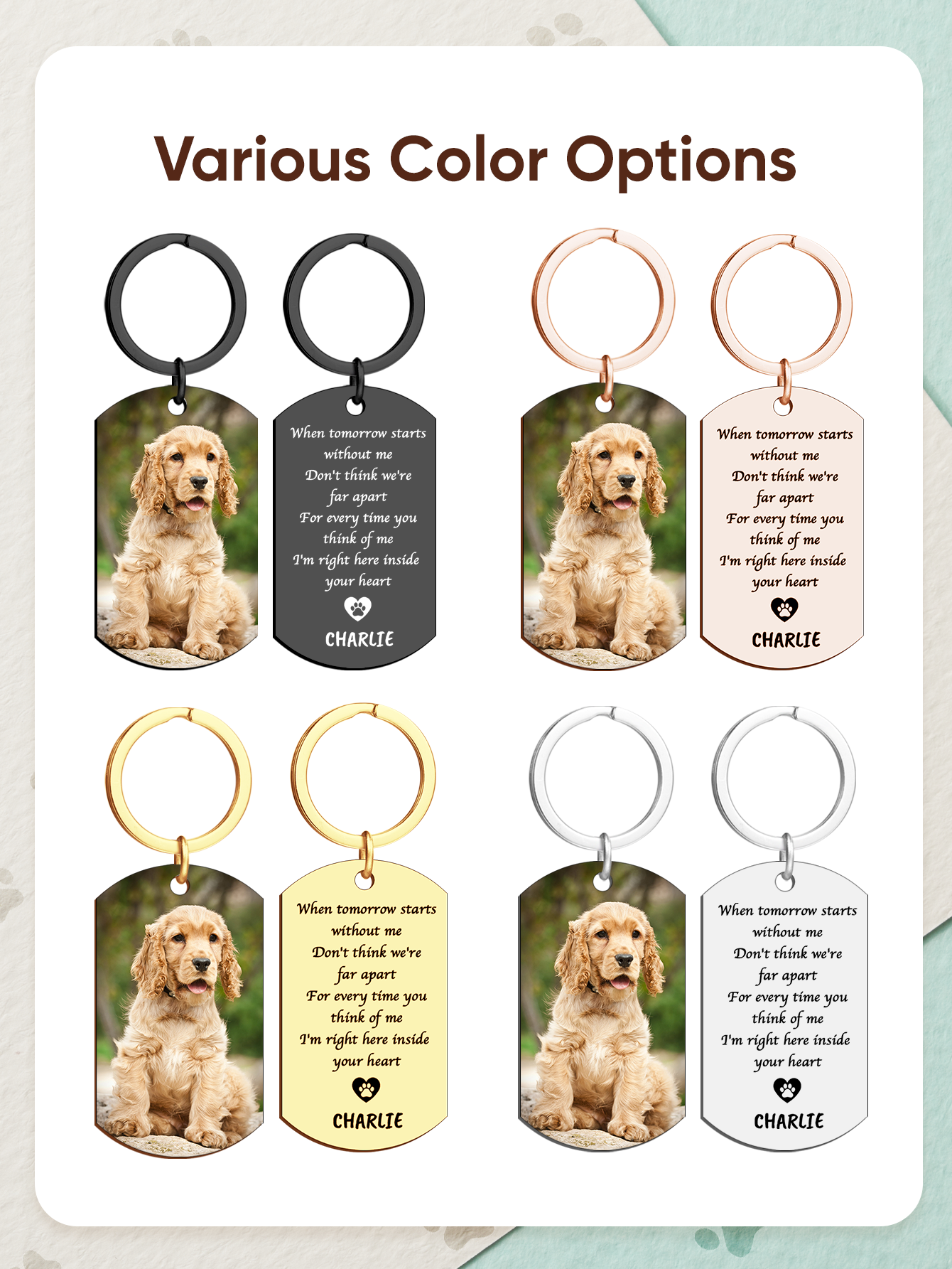 Personalized Pet Photo Keychai - Pet Portrait Custom avis et prix