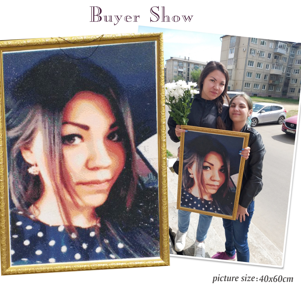 HUACAN Customized Photo 5D Diy - Photo Mosaic Print avis et prix