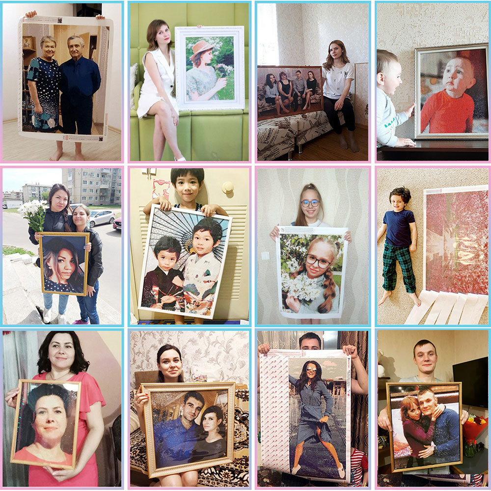 HUACAN Customized Photo 5D Diy - Photo Mosaic Print avis et prix