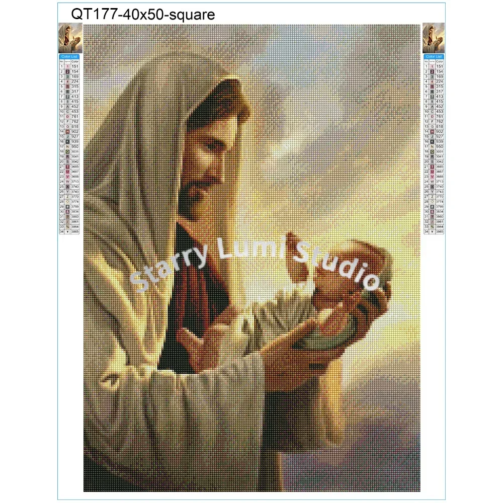 5D Full Square Painting God Mo - Photo Mosaic Print avis et prix