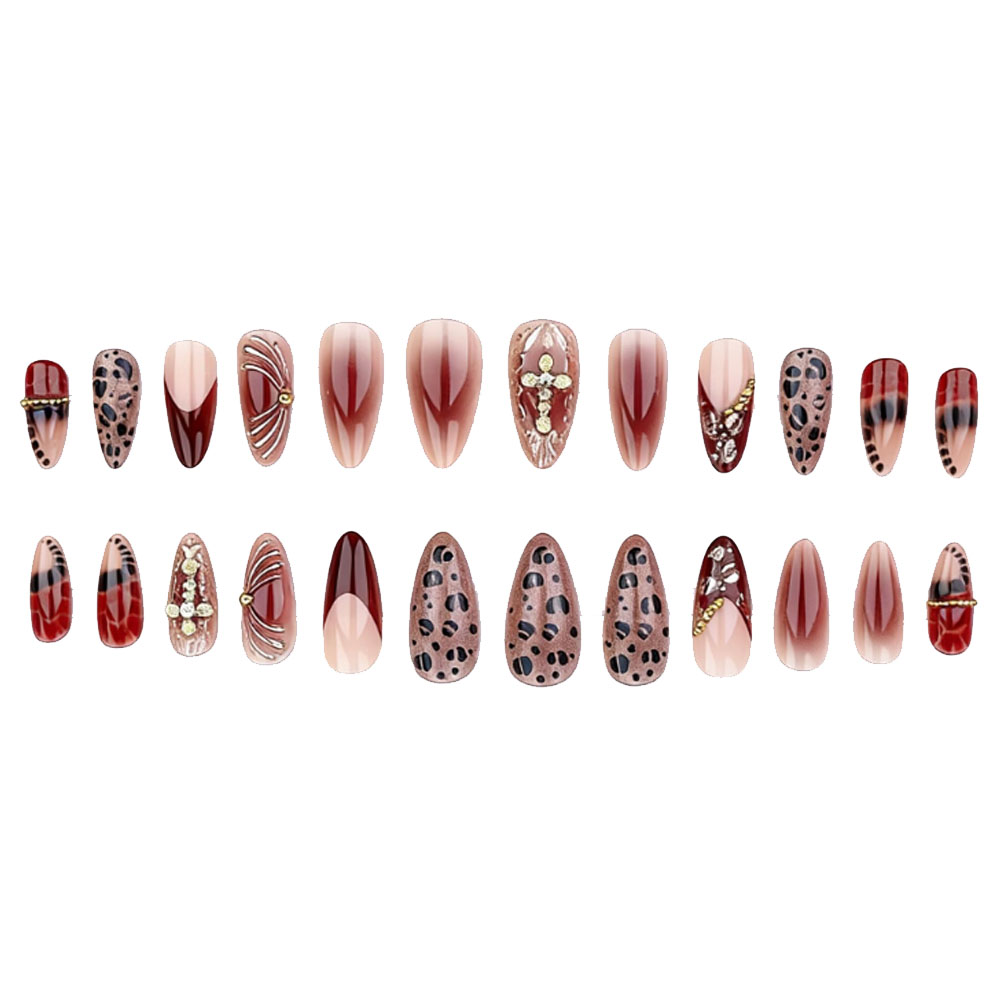 Medium fake nails for women gr - Pressed Flower Art avis et prix