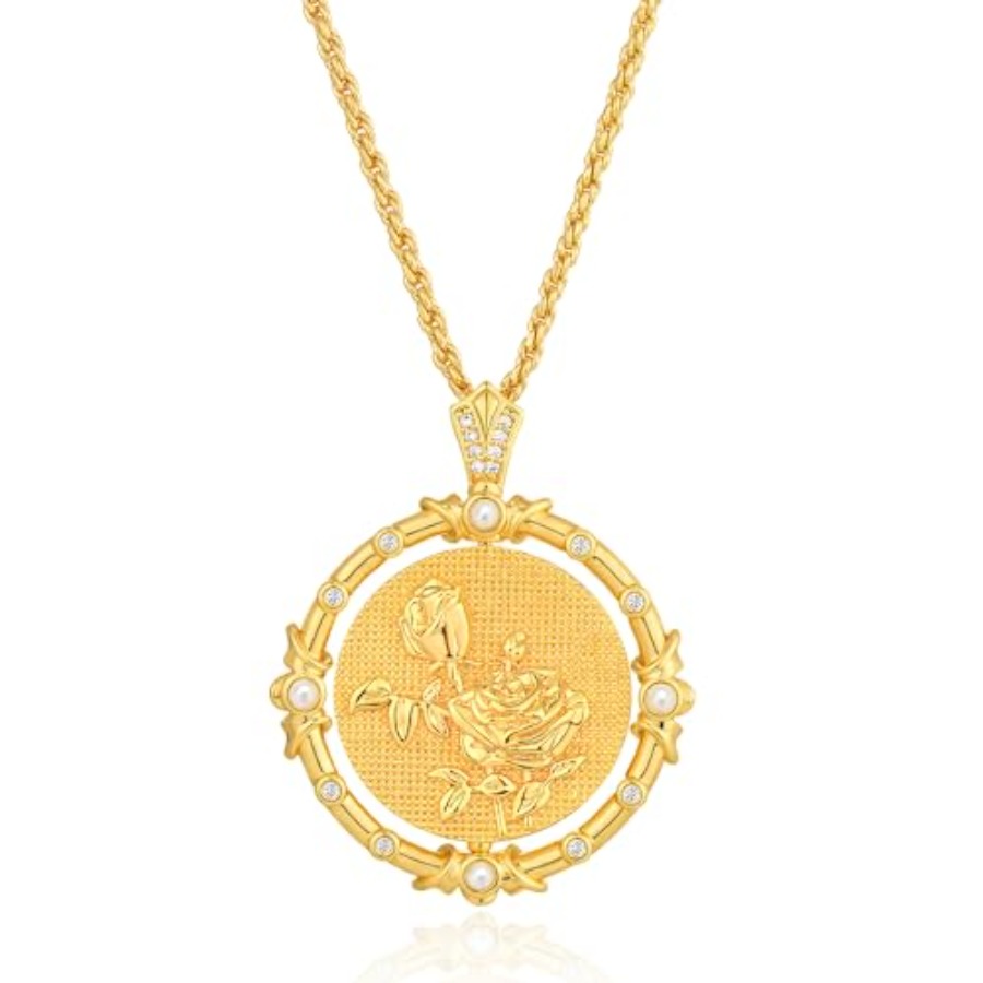 Fettero Gold Necklace for Wome - Birth Flower Necklace avis et prix