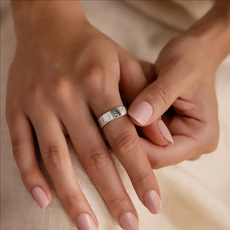 Personalized Name Ring for Men - Initial Ring Custom avis et prix