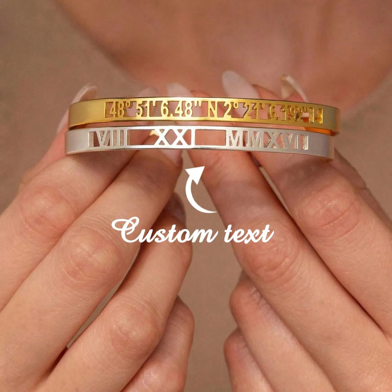 Custom Date Coordinate Roman N - Coordinates Bracelet avis et prix