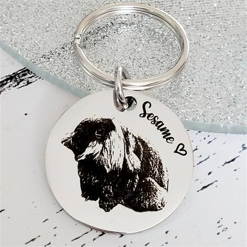 Animal Paw Print Keychain Cust - Pet Portrait Custom avis et prix
