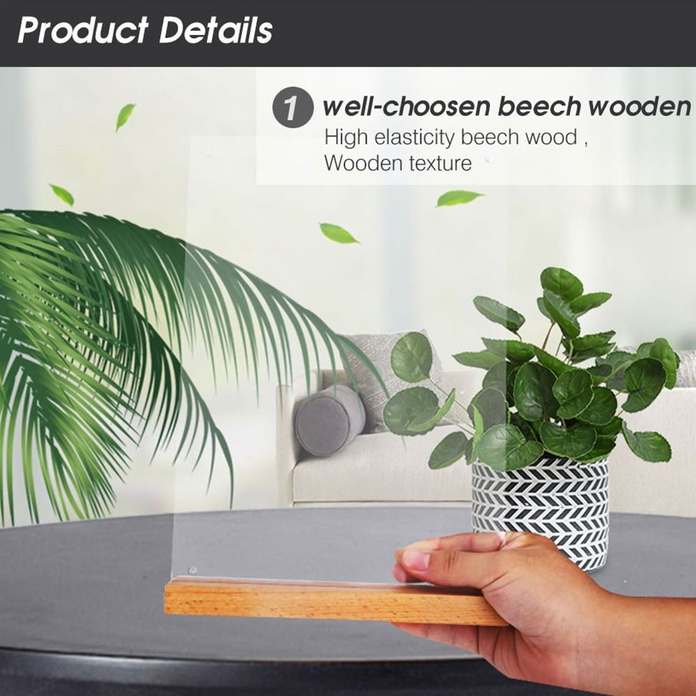 Durable Acrylic Table Top Sign - Engraved Wood Frame avis et prix