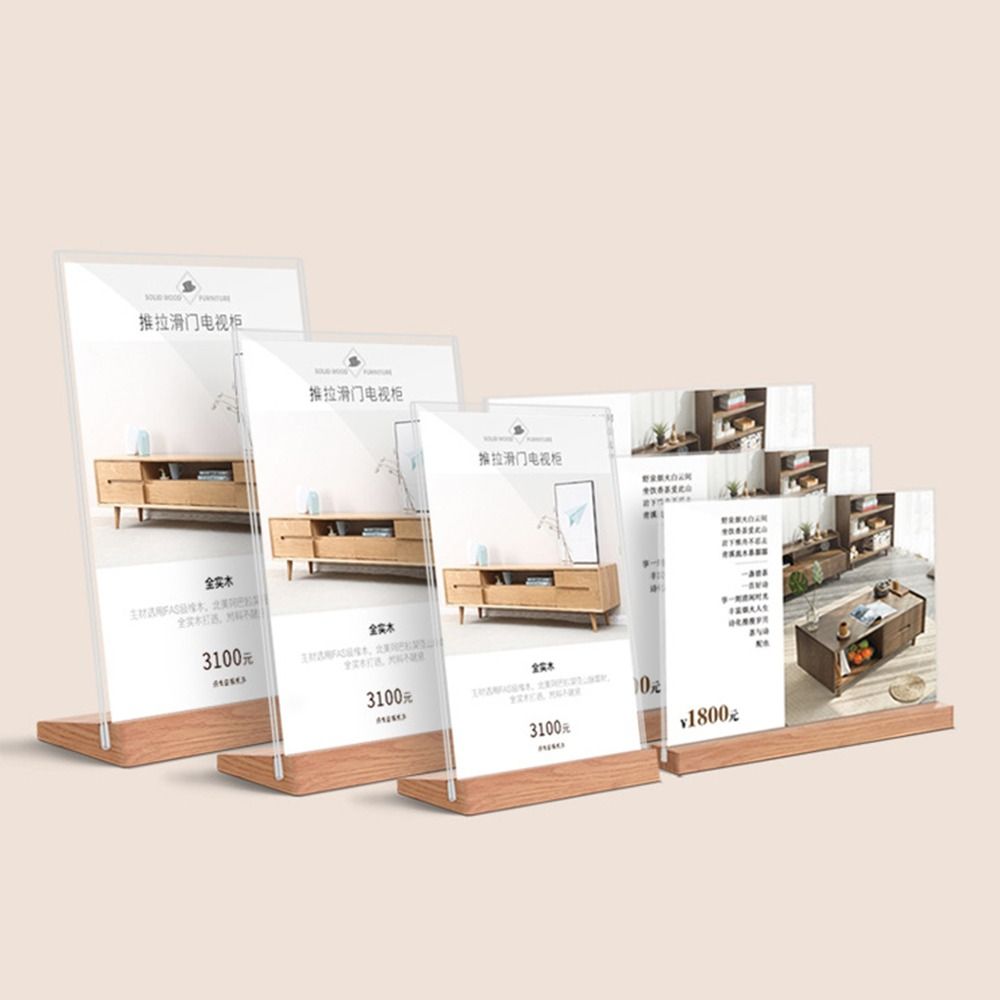 Durable Acrylic Table Top Sign - Engraved Wood Frame avis et prix