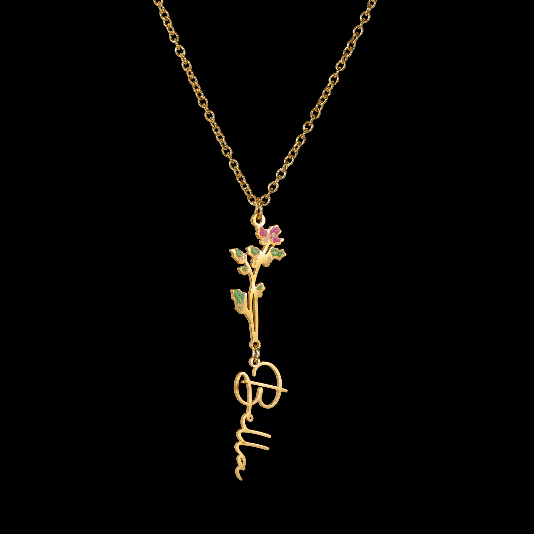 Acheerup Custom Name Necklace  - Birth Flower Necklace avis et prix