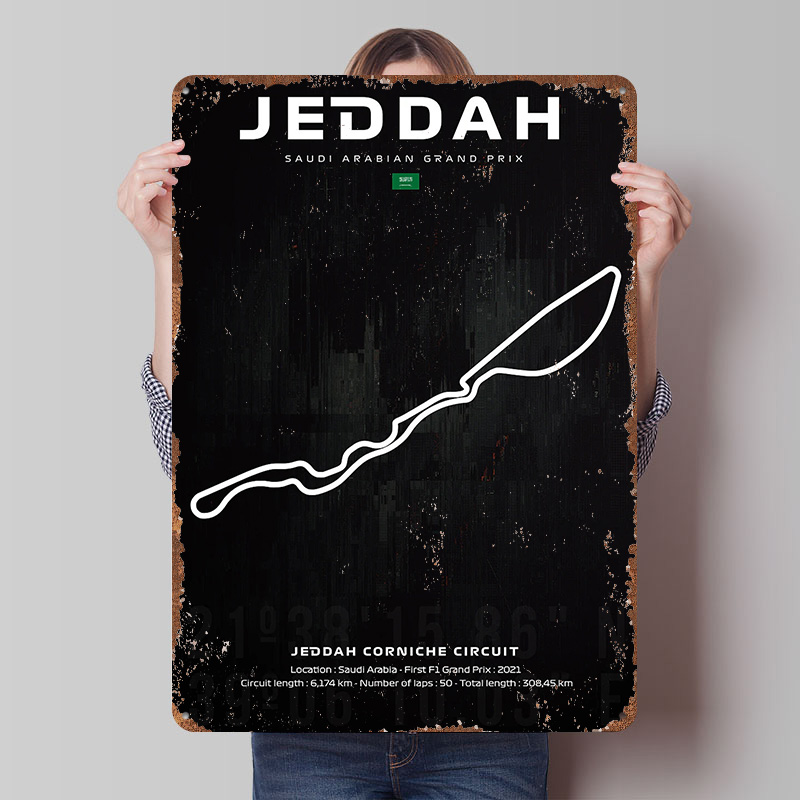 Jeddah Circuit Map Poster Cust - Custom Map Poster avis et prix