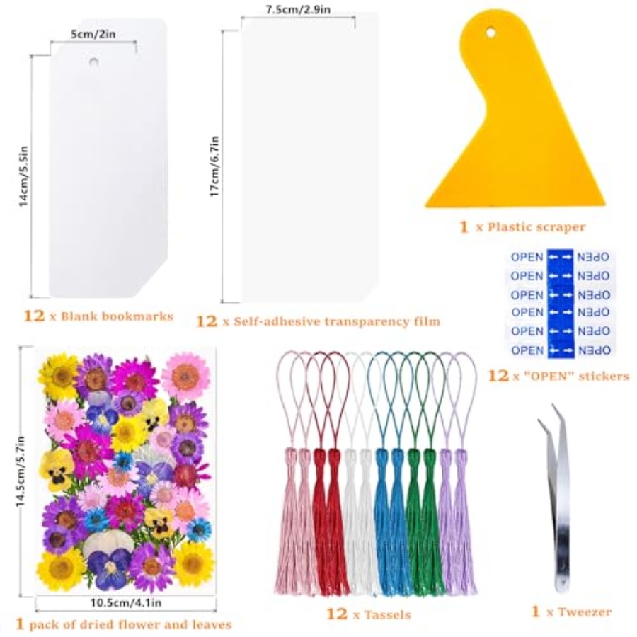Cardstock Blank Bookmarks Set, - Dried Flower Bookmark avis et prix