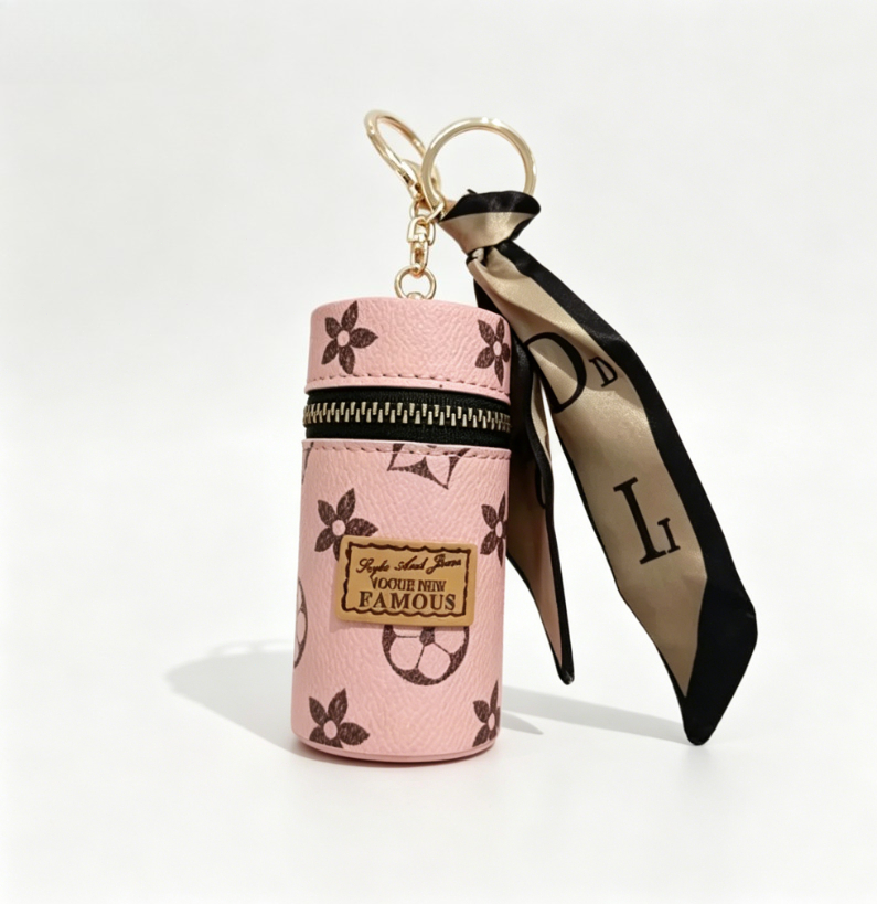Pink Monogram Floral Print Cyl - Monogram Keychain Leather avis et prix