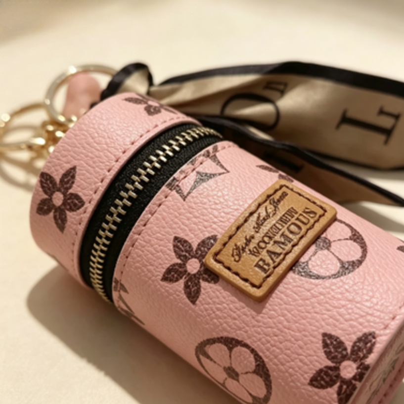 Pink Monogram Floral Print Cyl - Monogram Keychain Leather avis et prix