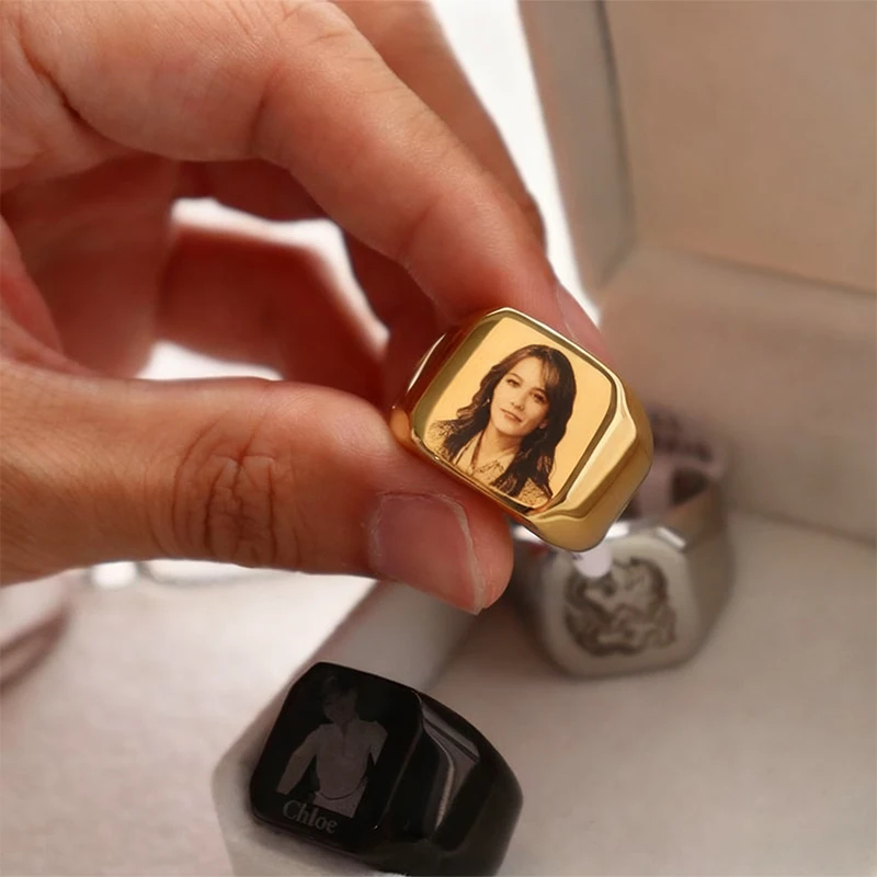 Stainless Steel Jewelry anillo - Initial Ring Custom avis et prix