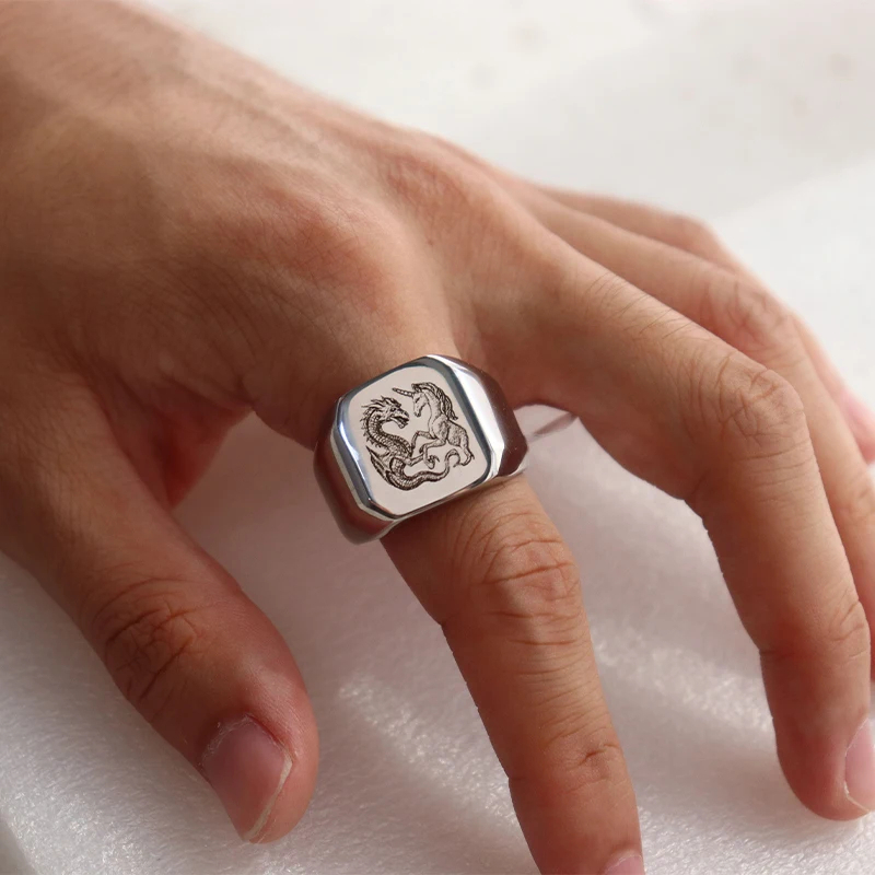 Stainless Steel Jewelry anillo - Initial Ring Custom avis et prix